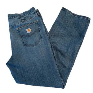 Carhartt Men's Relaxed Fit Five Pocket Denim Jeans Sz 38 X 32 Rugged Durable